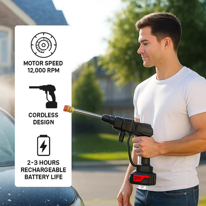 QuickWash | Cordless High-Pressure Cleaner with 2 Batteries