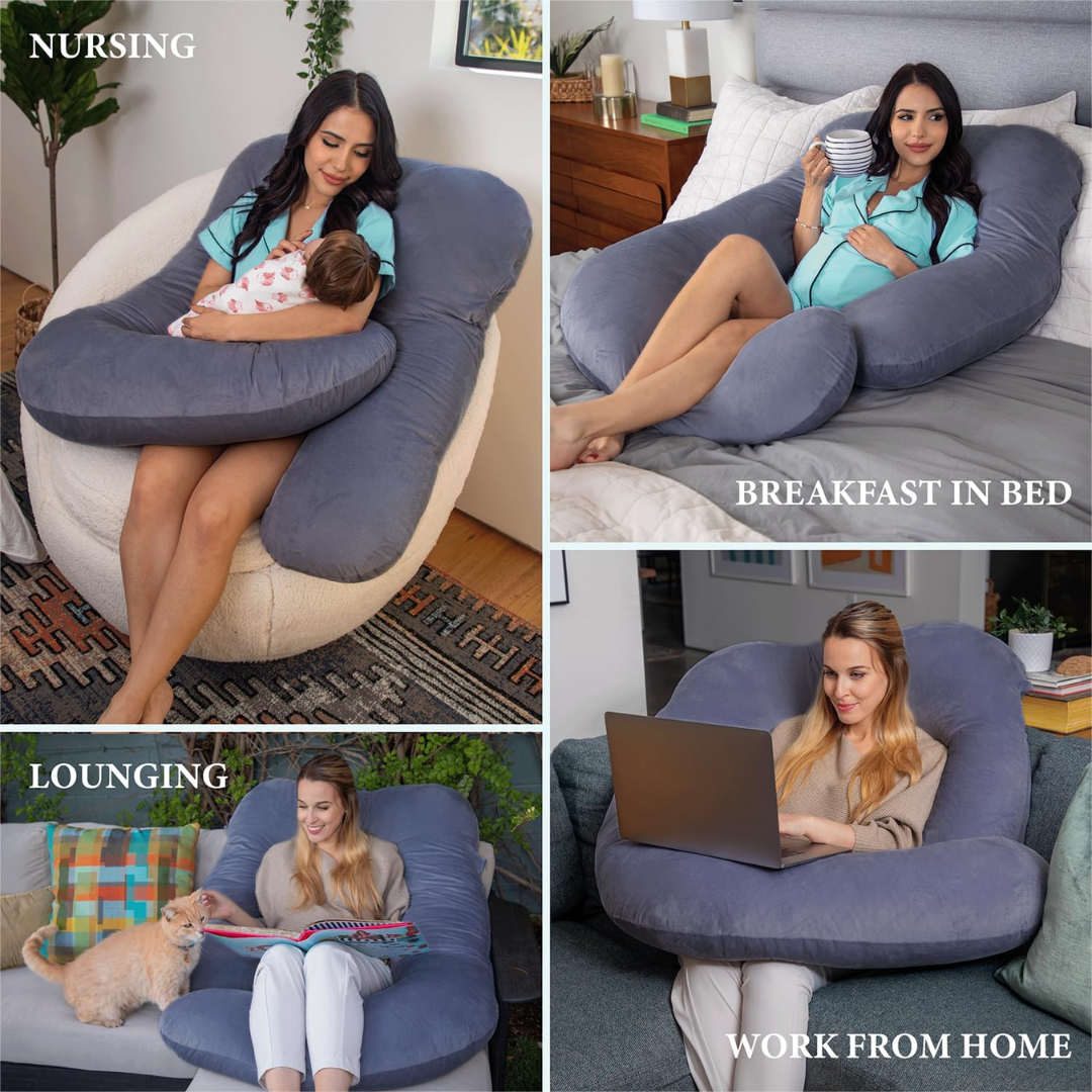 CozyNest | Orthopedic Full-Body Pregnancy Pillow