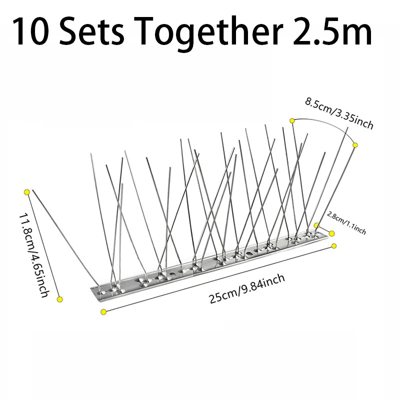FeatherFence | Outdoor Stainless Steel Bird Spikes