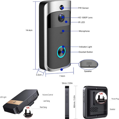LuxGuard | Wireless Video Doorbell with Battery for Ultimate Security