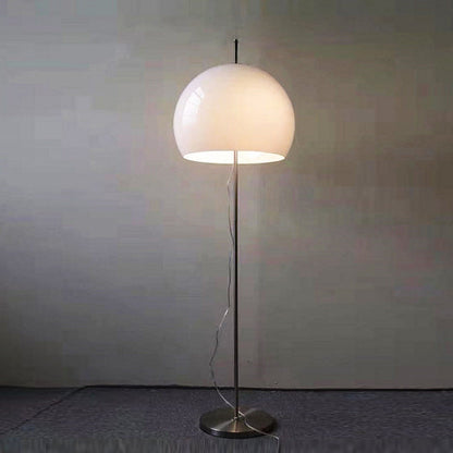 NostalgiaGlow | Contemporary Retro Mushroom Hardware Glass 2-Light Floor Lamp for the Living Room