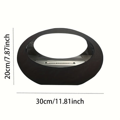 FireLoom | Vintage Tabletop Fireplace – Lacquered Finish & Real Flamese