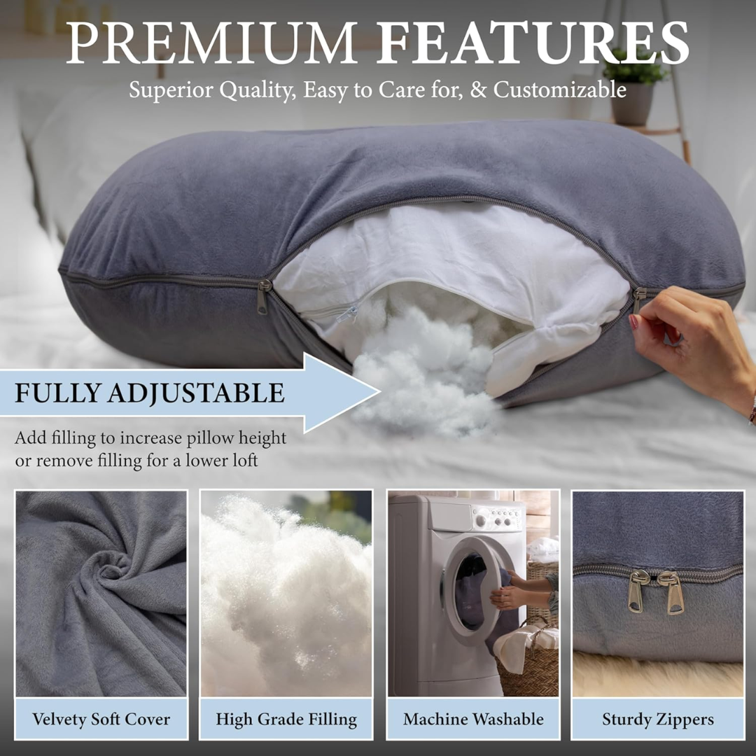 CozyNest | Orthopedic Full-Body Pregnancy Pillow