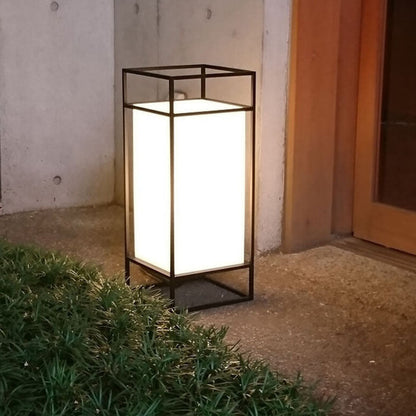 YumiGlow | Japanese Tatami Rectangular Fabric 1-Light Floor Lamp