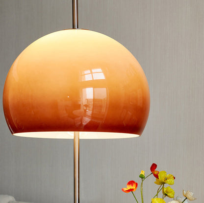 NostalgiaGlow | Contemporary Retro Mushroom Hardware Glass 2-Light Floor Lamp for the Living Room