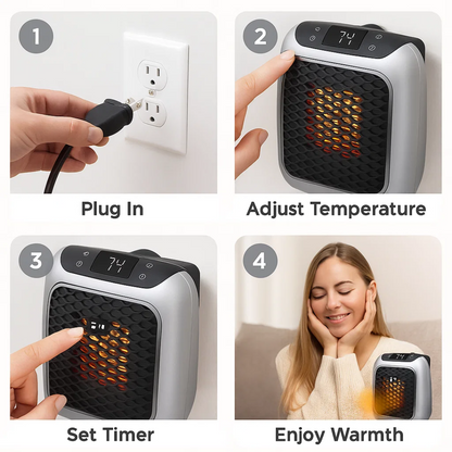 EcoHeat | Energy-saving fan heater with a modern design