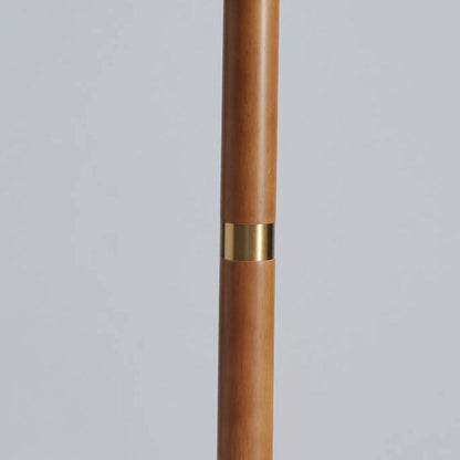 GlowLodge | Japanese Vintage Flower Solid Wood Iron Fabric 1-Light Floor Lamp