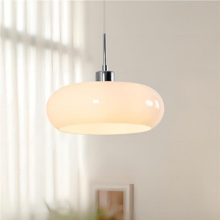 FormaGlow | Vintage Bauhaus Pendant Light with Moulded Glass Shade