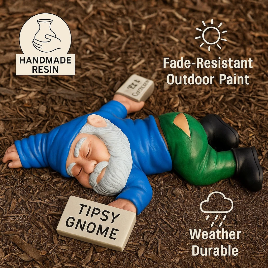 TipsyGnome | Fun Drunken Gnome Garden Sculpture