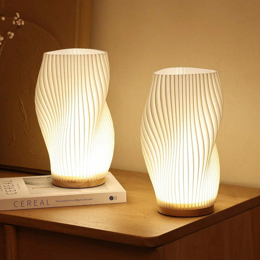 AuraWave | USB Powered & Elegant Wave Design Table Lamp