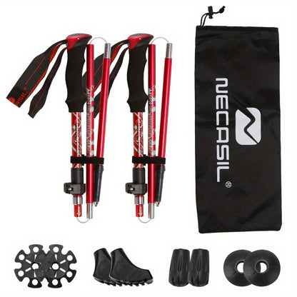 TrekFlex | Telescopic Hiking Poles 2-Piece Set – Foldable & Stable