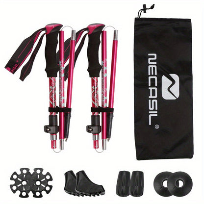 TrekFlex | Telescopic Hiking Poles 2-Piece Set – Foldable & Stable