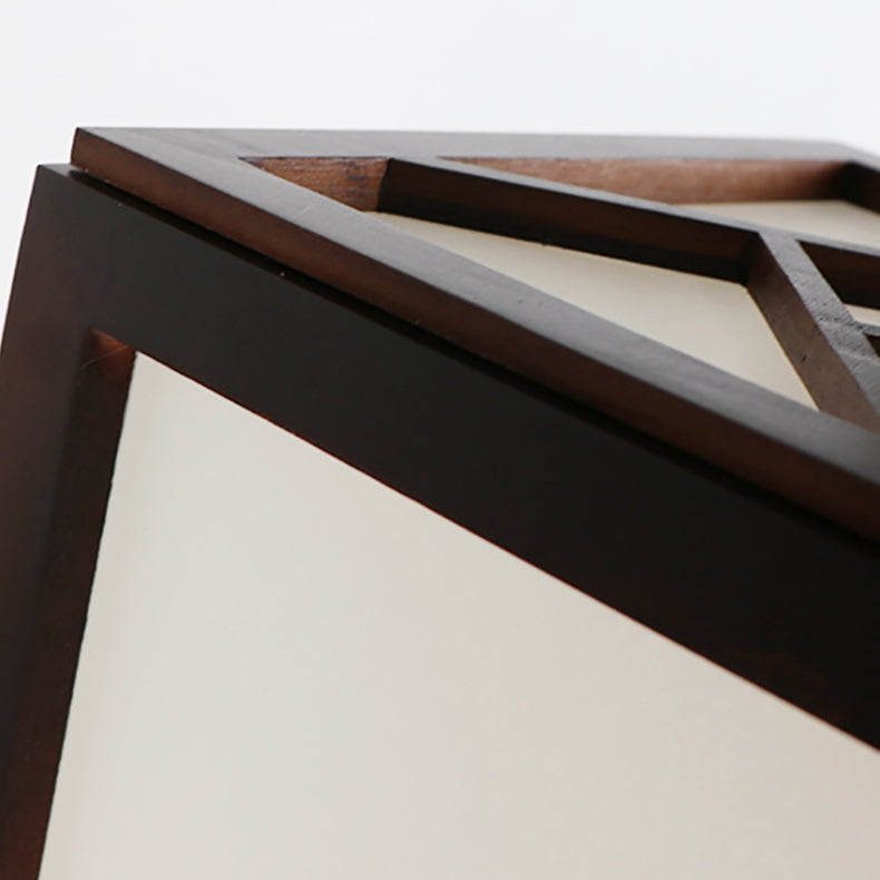 HanLume | Wooden Floor Lamp with Classic Parchment Shade