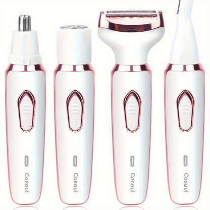 PureBare | 4-in-1 electric shaver - Gentle hair removal for face & body