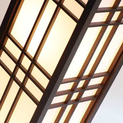 HanLume | Wooden Floor Lamp with Classic Parchment Shade