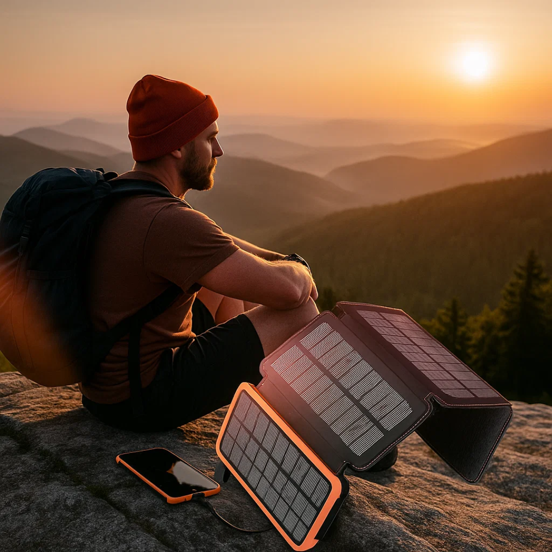 EcoCharge | High-Capacity Solar Power Bank for Ultimate Independence