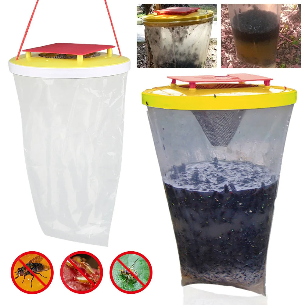 FlyClear | Eco-Friendly Disposable Fly Trap for Outdoor Use