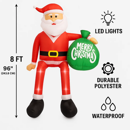 ClimbSanta | Giant 245 Inflatable LED Santa Claus