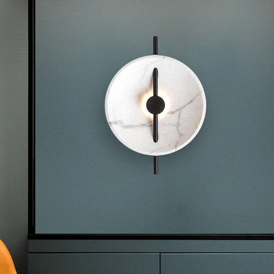 MarbleGlow | Elegant Round Wall Light