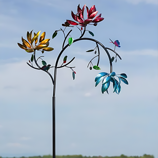 Garden Dance | Colorful wind chime with butterflies & flowers