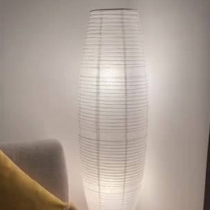 LumiTwins | Modern 137cm Floor Lamp with 2 Paper Lampshades