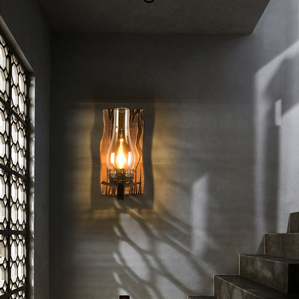 VintageHearth | Classic Wooden Wall Light