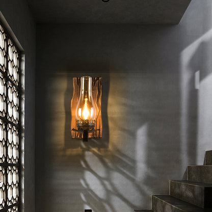 VintageHearth | Classic Wooden Wall Light