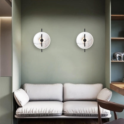 MarbleGlow | Elegant Round Wall Light