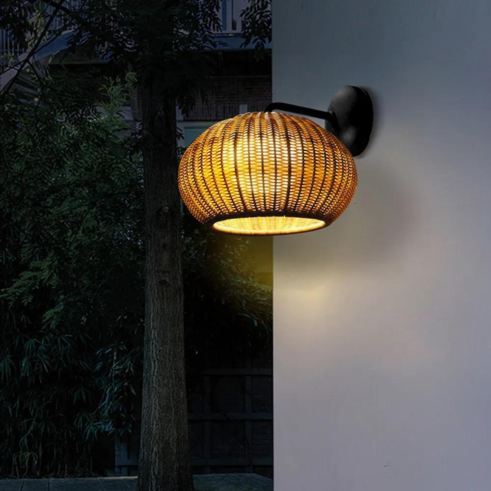 BraidBright | Elegant Rattan Wall Light