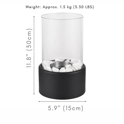 GlowEdge | Portable Glass Fireplace for Modern Indoor & Outdoor Ambience
