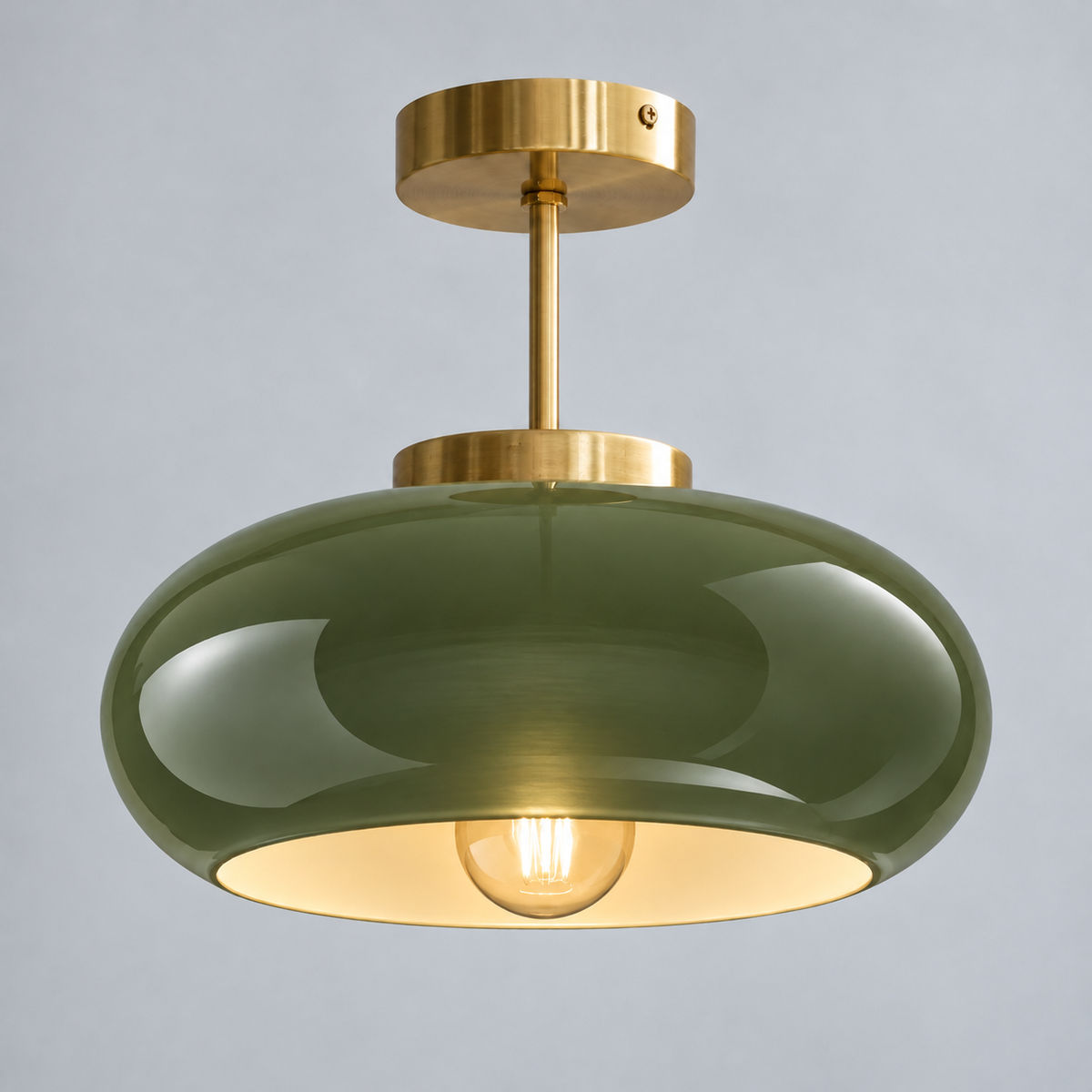 Tundris - Vintage Bowl Semi-Flush Ceiling Light