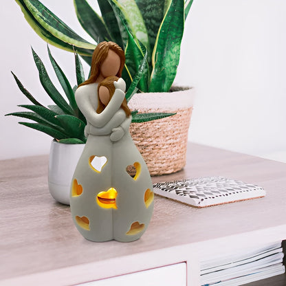 HeartGlow | Heartwarming Mother & Daughter Statue Lamp
