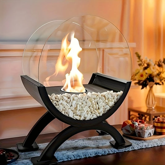 FlameLux | Vintage Tabletop Fireplace – Ethanol Flames & Cosy Ambience