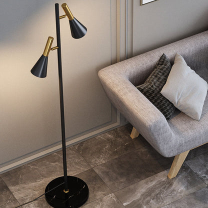 DuoHorn | Nordic Minimalist Horn Shade Rotatable 2-Lamp Floor Lamp
