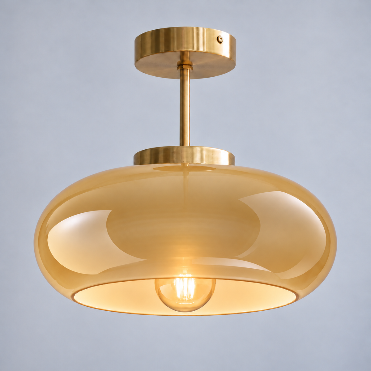 Tundris - Vintage Bowl Semi-Flush Ceiling Light