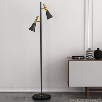 DuoHorn | Nordic Minimalist Horn Shade Rotatable 2-Lamp Floor Lamp