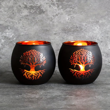 EternaTree | Candle Holders – Tree of Life Black & Gold