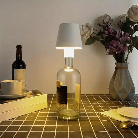 SerenityLuxe | Elegant & Portable Wine Table Lamp