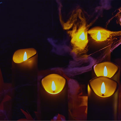 AmberFlame | Battery-Operated Flameless Candles with Timer & Remote