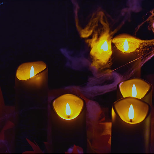 AmberFlame | Battery-Operated Flameless Candles with Timer & Remote