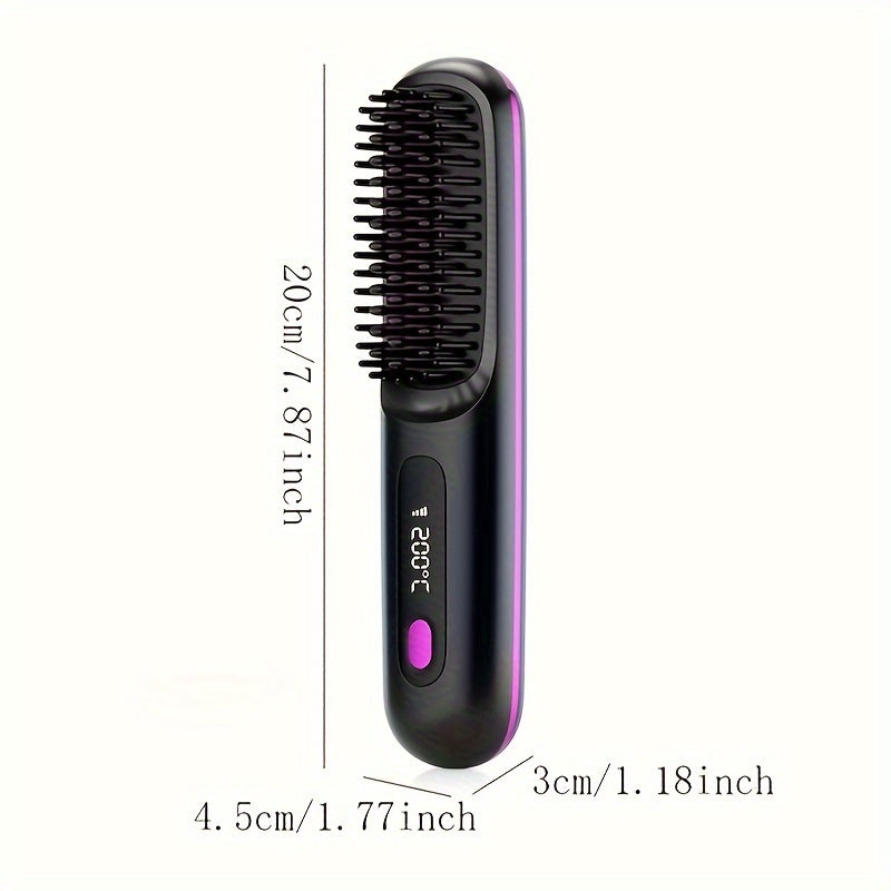 SleekMate | Portable Hair Straightening Comb – USB Rechargeable & Anti-Scald