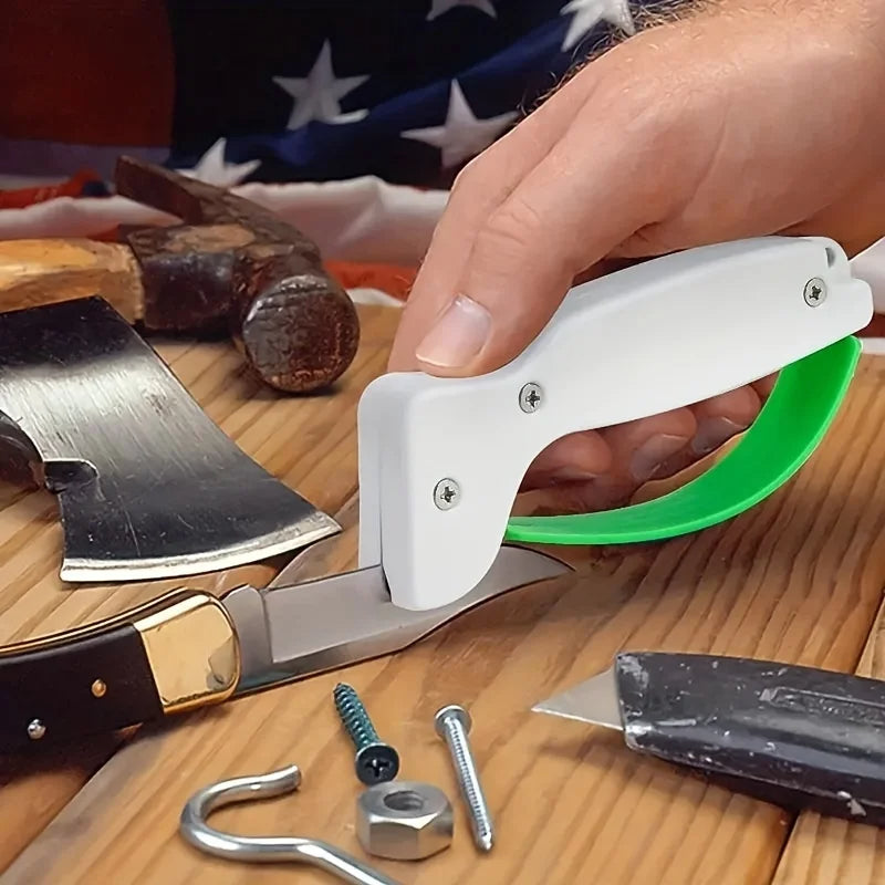 SharpMate | Compact Manual Knife Sharpener for Kitchen and Garden Tools