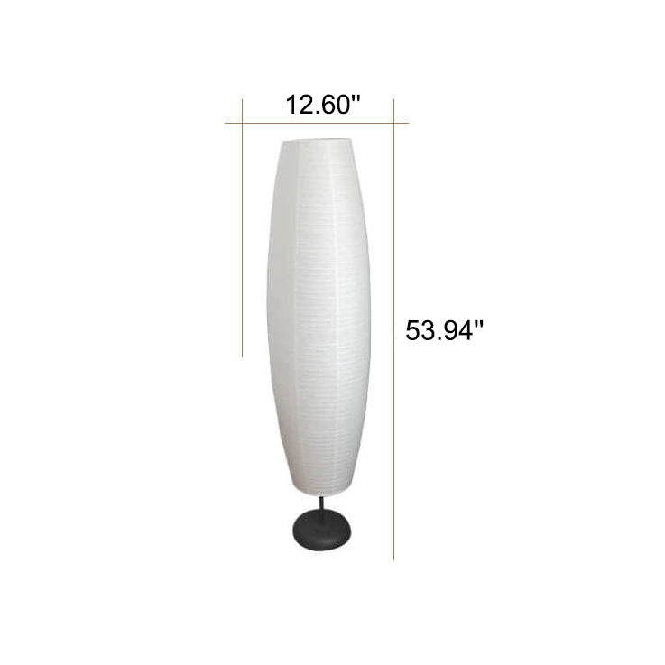 LumiTwins | Modern 137cm Floor Lamp with 2 Paper Lampshades