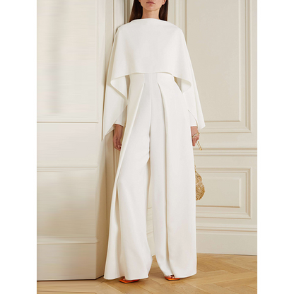 Elegant Women's Wide-Leg Jumpsuit Set - Chic Design for All Seasons-1