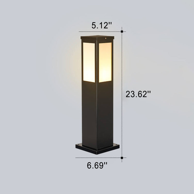 GlowPost | Modern Solar Garden Column Outdoor Waterproof Path Light