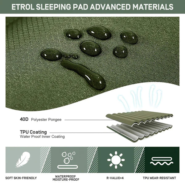 TrekRest | Portable Air Mattress with Foot Pump & Outdoor Comfort