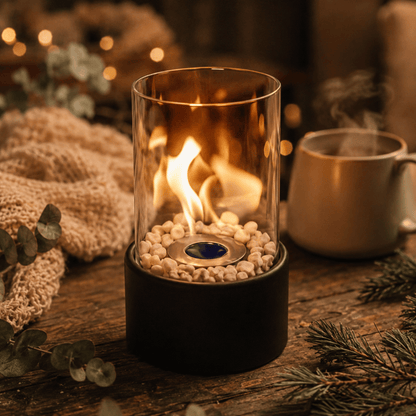 GlowEdge | Portable Glass Fireplace for Modern Indoor & Outdoor Ambience