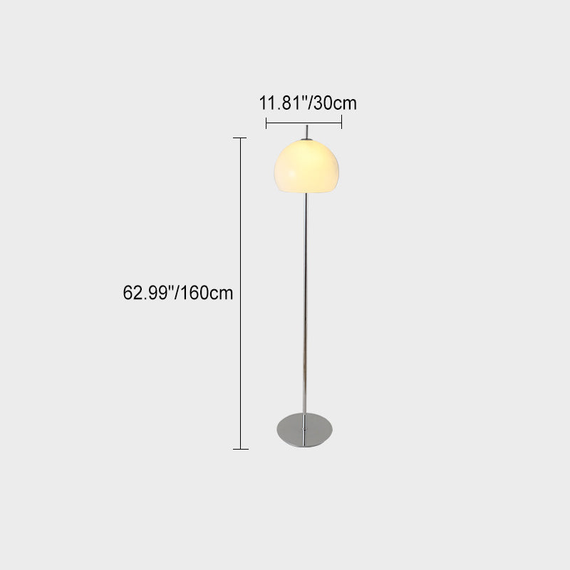 NostalgiaGlow | Contemporary Retro Mushroom Hardware Glass 2-Light Floor Lamp for the Living Room