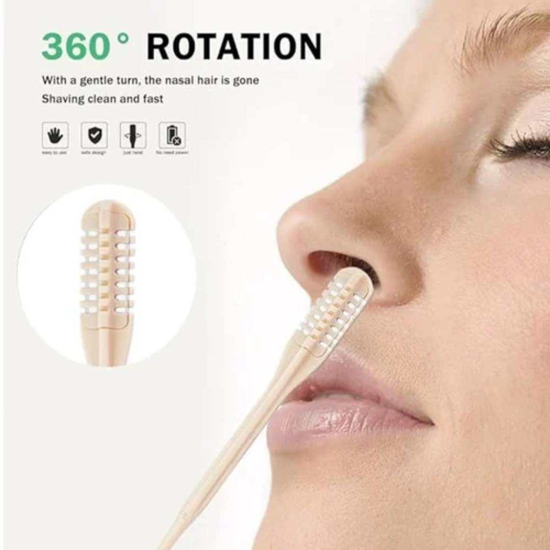 GentleGroom | Nose Hair Trimmer 360° Rotating Function for Painless & Portable Use