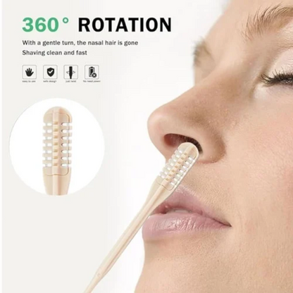 GentleGroom | Nose Hair Trimmer 360° Rotating Function for Painless & Portable Use